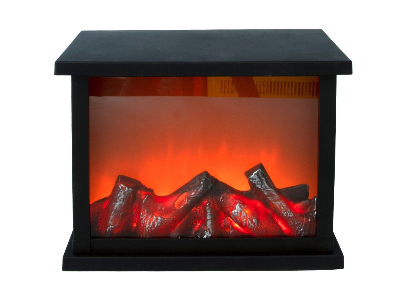 Spetebo LED Dekolicht LED Kamin Laterne mit Timer - 27 x 21 cm, 3, LED, warmweiß, Künstliches Kamin Feuer mit tanzenden Flammen von Spetebo