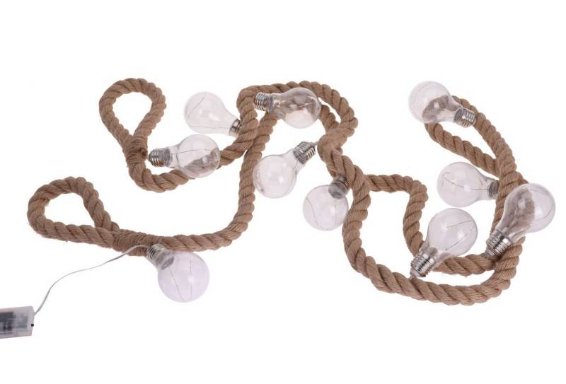 Spetebo LED-Girlande Glühbirnen Lichterkette auf Seil warm weiß- 30 LED, 30-flammig, Deko Beleuchtung Batterie betrieben von Spetebo
