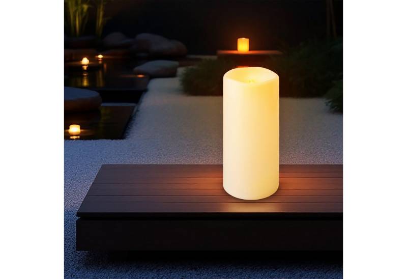 Spetebo LED-Kerze Outdoor creme weiß (Anzahl, 1-tlg., Stück), mit Timer Funktion von Spetebo