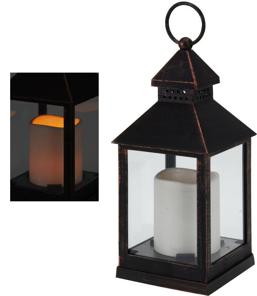 Spetebo LED Laterne Deko Metall Laterne mit LED Kerze - 23 cm, An / Aus / Timer, LED, warmweiß, Tisch Fenster Deko mit Timer Batterie betrieben Spetebo LED Laterne Deko Metall Laterne mit LED Kerze - 23 cm, An / Aus / Timer, LED, warmweiß, Tisch Fenster Deko mit Timer Batterie betrieben von Spetebo