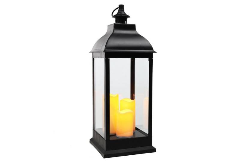 Spetebo LED Laterne XXL Laterne mit 3 LED Kerzen - 70 cm, 2, LED, warmweiss, Deko Tisch Windlicht aus Kunststoff von Spetebo
