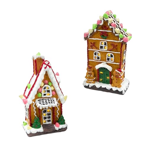 Spetebo LED Lebkuchenhaus Aufsteller 17 x 9 cm - 2er Set - Weihnachten Tisch Deko warm weiß beleuchtet - Advent Weihnachts Dekoration Knusperhäuschen Spetebo LED Lebkuchenhaus Aufsteller 17 x 9 cm - 2er Set - Weihnachten Tisch Deko warm weiß beleuchtet - Advent Weihnachts Dekoration Knusperhäuschen von Spetebo