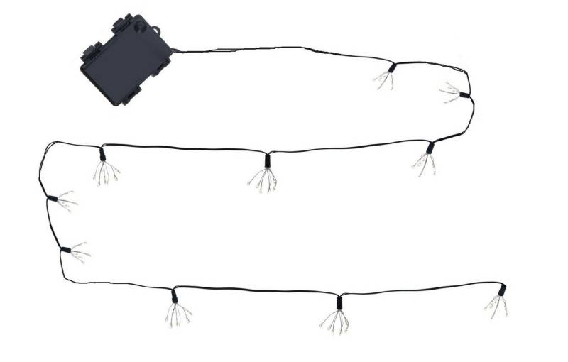 Spetebo LED-Lichterkette Deko Lichterkette mit Lichterbüscheln warm weiß, mit Timer Batterie betrieben von Spetebo