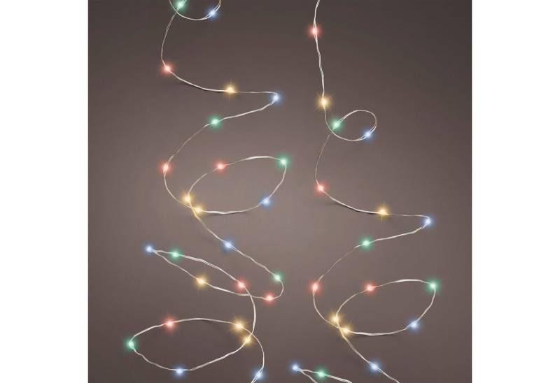 Spetebo LED-Lichterkette LED Draht Lichterkette 5 m - 100 LED, 100-flammig, Deko Beleuchtung für Außen mit 8 Funktionen von Spetebo