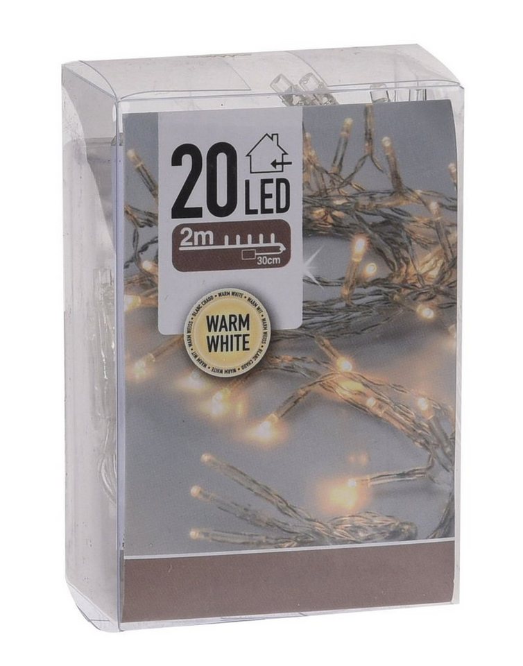 Spetebo LED-Lichterkette Lichterkette mit 20 LED in warm weiß - 300 cm, Weihnachts Tischlichterkette Deko Beleuchtung mit Timer von Spetebo
