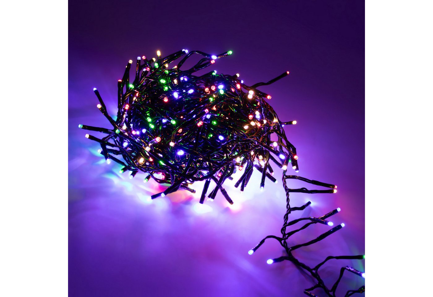 Spetebo LED-Lichterkette bunt für Außen mit Timer und Netzstecker, 384-flammig, Netzteil mit Controller für 8 Leucht-Funktionen Spetebo LED-Lichterkette bunt für Außen mit Timer und Netzstecker, 384-flammig, Netzteil mit Controller für 8 Leucht-Funktionen von Spetebo