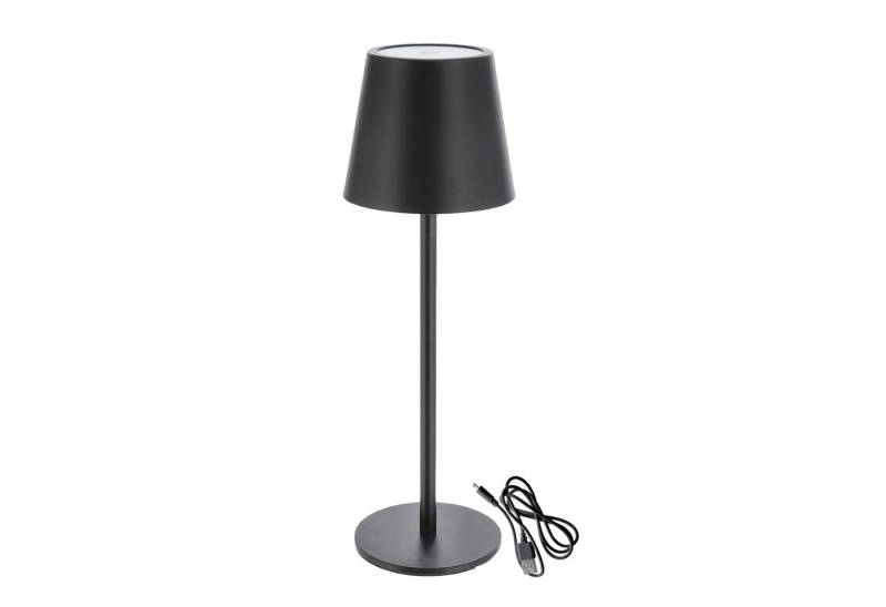 Spetebo LED Nachttischlampe Metall Akku Touch Leuchte 26 x 9 cm, 3 Leuchtmodi / stufenlos dimmbar, LED fest integriert, warmweiß, kaltweiß, Design Tischleuchte mit LED in kalt und warm weiß von Spetebo