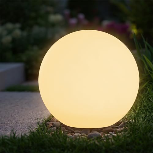 Spetebo LED Solar Kugelleuchte mit Erdspieß - 30 cm - Garten Deko Beleuchtung mit Milchglas Optik - Solarlampe Gartenleuchte Solarleuchte für Terrasse Balkon Außen wasserfest Spetebo LED Solar Kugelleuchte mit Erdspieß - 30 cm - Garten Deko Beleuchtung mit Milchglas Optik - Solarlampe Gartenleuchte Solarleuchte für Terrasse Balkon Außen wasserfest von Spetebo