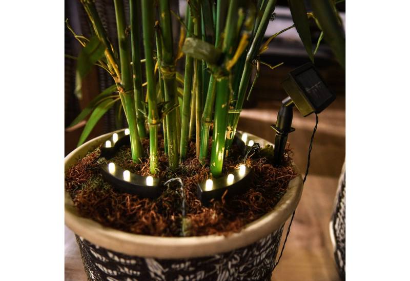 Spetebo LED Solarleuchte 5er Set Blumentopf Beleuchtung, Solar, LED fest integriert, warm-weiß, mit 8 verschiedenen Leuchtfunktionen von Spetebo
