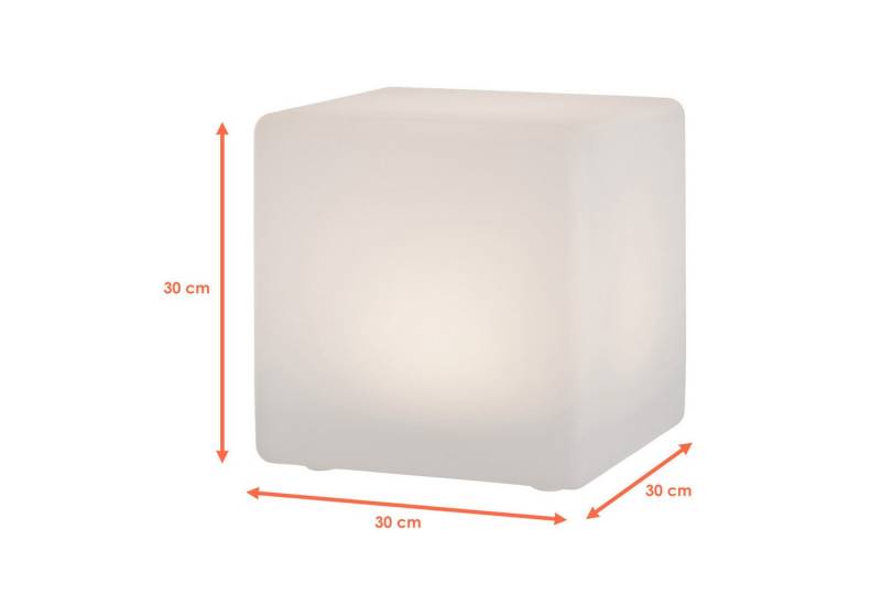 Spetebo LED Solarleuchte LED Solar Kugel mit Erdspieß - 30 cm - Garten Deko, Solar betrieben, LED fest integriert, warm weiß, mit IP67 Wasserschutz von Spetebo