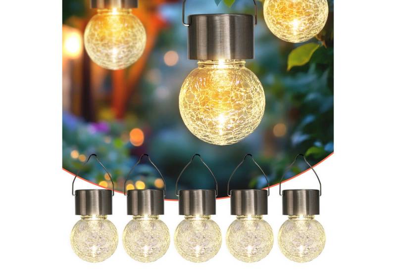 Spetebo LED Solarleuchte Solarleuchten in Bruchglas Optik, Ein-/Ausschalter, LED, warm weiß, Gartenbeleutung Hängekugeln Gartendeko Spetebo LED Solarleuchte Solarleuchten in Bruchglas Optik, Ein-/Ausschalter, LED, warm weiß, Gartenbeleutung Hängekugeln Gartendeko von Spetebo