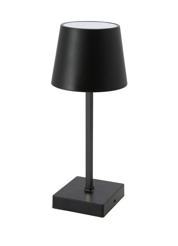 Spetebo LED Tischleuchte LED Touch Leuchte - schwarz / Batterie, Design Kunststoff Tischleuchte 26 x 10 cm von Spetebo