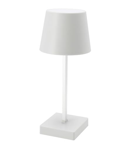 Spetebo LED Tischleuchte warm weiß - weiß/Batterie betrieben - Touch Leuchte Nachttischlampe Schreibtischlampe Deko Lampe von Spetebo