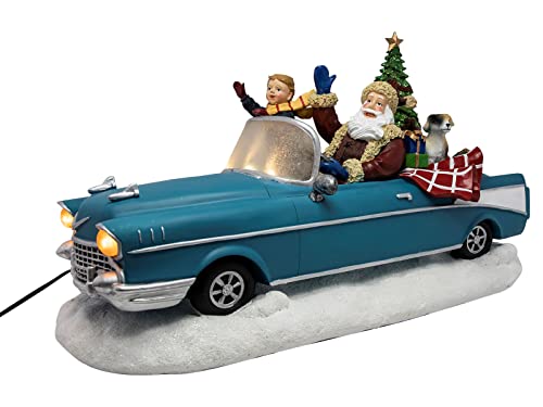 Spetebo LED Weihnachts Szene Weihnachtsmann im Oldtimer blau - 38 cm/Netzteil - Tisch Deko mit Sound Bewegung und Beleuchtung - Advent Winter Dorf Fenster Dekoration kabelgebunden Spetebo LED Weihnachts Szene Weihnachtsmann im Oldtimer blau - 38 cm/Netzteil - Tisch Deko mit Sound Bewegung und Beleuchtung - Advent Winter Dorf Fenster Dekoration kabelgebunden von Spetebo