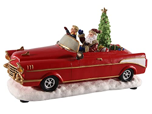 Spetebo LED Weihnachts Szene Weihnachtsmann im Oldtimer rot - 25 cm/Batterie - Tisch Deko mit Sound Bewegung und Beleuchtung - Advent Winter Dorf Fenster Dekoration Spetebo LED Weihnachts Szene Weihnachtsmann im Oldtimer rot - 25 cm/Batterie - Tisch Deko mit Sound Bewegung und Beleuchtung - Advent Winter Dorf Fenster Dekoration von Spetebo