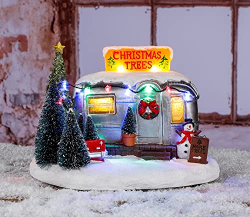 Spetebo LED Weihnachtsstadt Szene Baumverkauf - 25 cm - Weihnachtsdeko mit bunten LED beleuchtet Batterie betrieben - Weihnachtsdorf Tischdeko Fensterdeko Spetebo LED Weihnachtsstadt Szene Baumverkauf - 25 cm - Weihnachtsdeko mit bunten LED beleuchtet Batterie betrieben - Weihnachtsdorf Tischdeko Fensterdeko von Spetebo