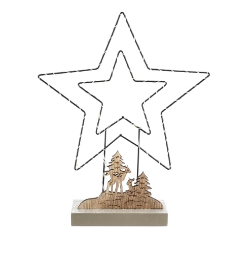 Spetebo LED Weihnachtsstern Aufsteller Holz mit Winter Motiv - 27 x 21 cm - Winterlandschaft Silhoutte warm weiß beleuchtet - Tischdeko Fensterdeko Holz Deko inklusive Batterie Spetebo LED Weihnachtsstern Aufsteller Holz mit Winter Motiv - 27 x 21 cm - Winterlandschaft Silhoutte warm weiß beleuchtet - Tischdeko Fensterdeko Holz Deko inklusive Batterie von Spetebo