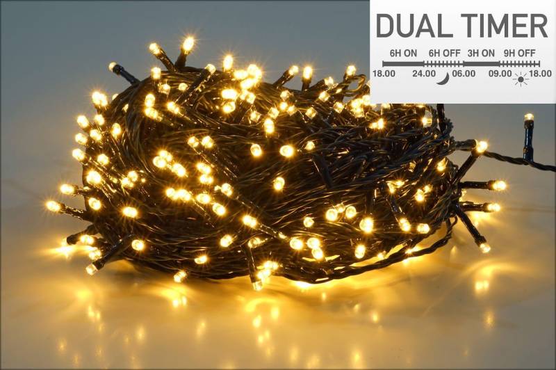 Spetebo Lichterkette LED Beleuchtung 120 LED - Dual Timer, 120-flammig, Dual Timer von Spetebo