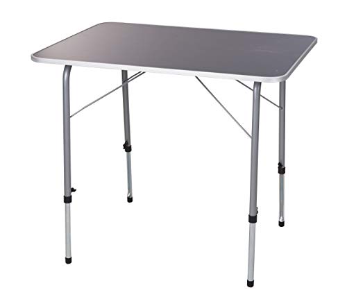 Spetebo Metall Klapptisch 80x60 cm - höhenverstellbar - Outdoor Camping Tisch Gartentisch stabil von Spetebo