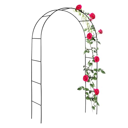 Metall Rosenbogen grün 240 cm - Torbogen Rankgitter Gartenbogen Rankhilfe Rankgestell rund von Spetebo