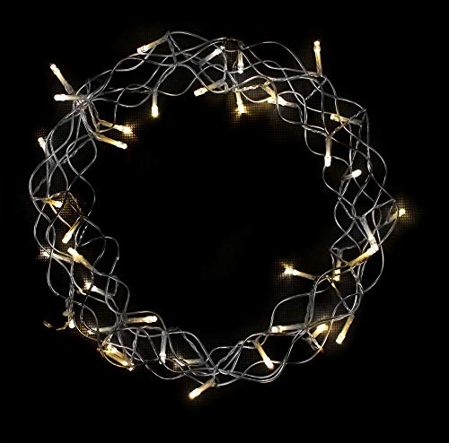 Metallkranz Ø 30 cm zum hängen - 40 LED - LED Kranz mit Timer - Türkranz Weihnachtsdeko Fensterdeko Weihnachten Tischkranz von Spetebo