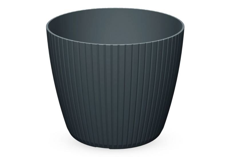 Spetebo Pflanzkübel Blumenkübel im Rillen Design rund anthrazit - 38 x 32 cm (Anzahl, 1 St., Stück), robustes und langlebiges Material von Spetebo
