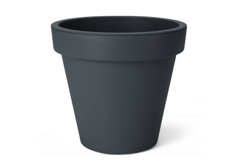 Spetebo Pflanzkübel Kunststoff Pflanzkübel rund XS Ø 25 cm anthrazit (Stück, 1 St., Blumentopf), klassischer runder Pflanzkübel für den Garten von Spetebo