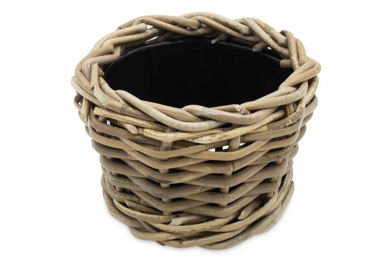 Spetebo Blumentopf Rattan Pflanztopf mit Kunststoff Einsatz (Anzahl, 1 St., Stück), mit 100 % wasserdichtem Innenkübel von Spetebo