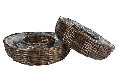Spetebo Pflanzring Weide - 2er Set - Pflanzschale Blumentopf Weidenkranz Pflanzkorb rund Spetebo Pflanzring Weide - 2er Set - Pflanzschale Blumentopf Weidenkranz Pflanzkorb rund von Spetebo