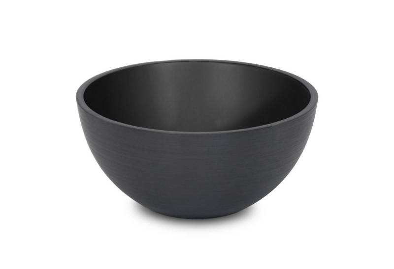 Spetebo Pflanzschale Pflanzschale aus EcoStone rund schwarz - Ø 35 cm (Stück, 1 St., Blumentopf), Blumenkübel aus recyceltem Material von Spetebo