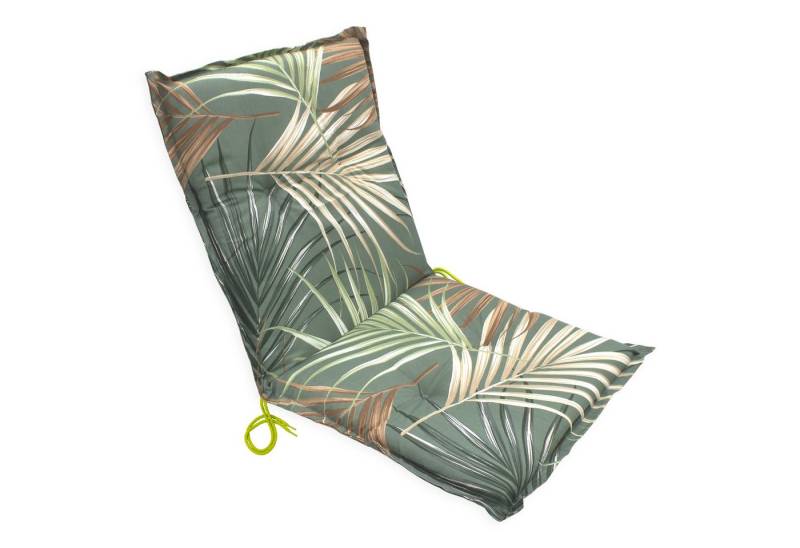 Spetebo Polsterauflage Universal Auflage "Palmen" mit Einstellband Gartenstuhl Kissen, (1 St), mit Eckbändern von Spetebo