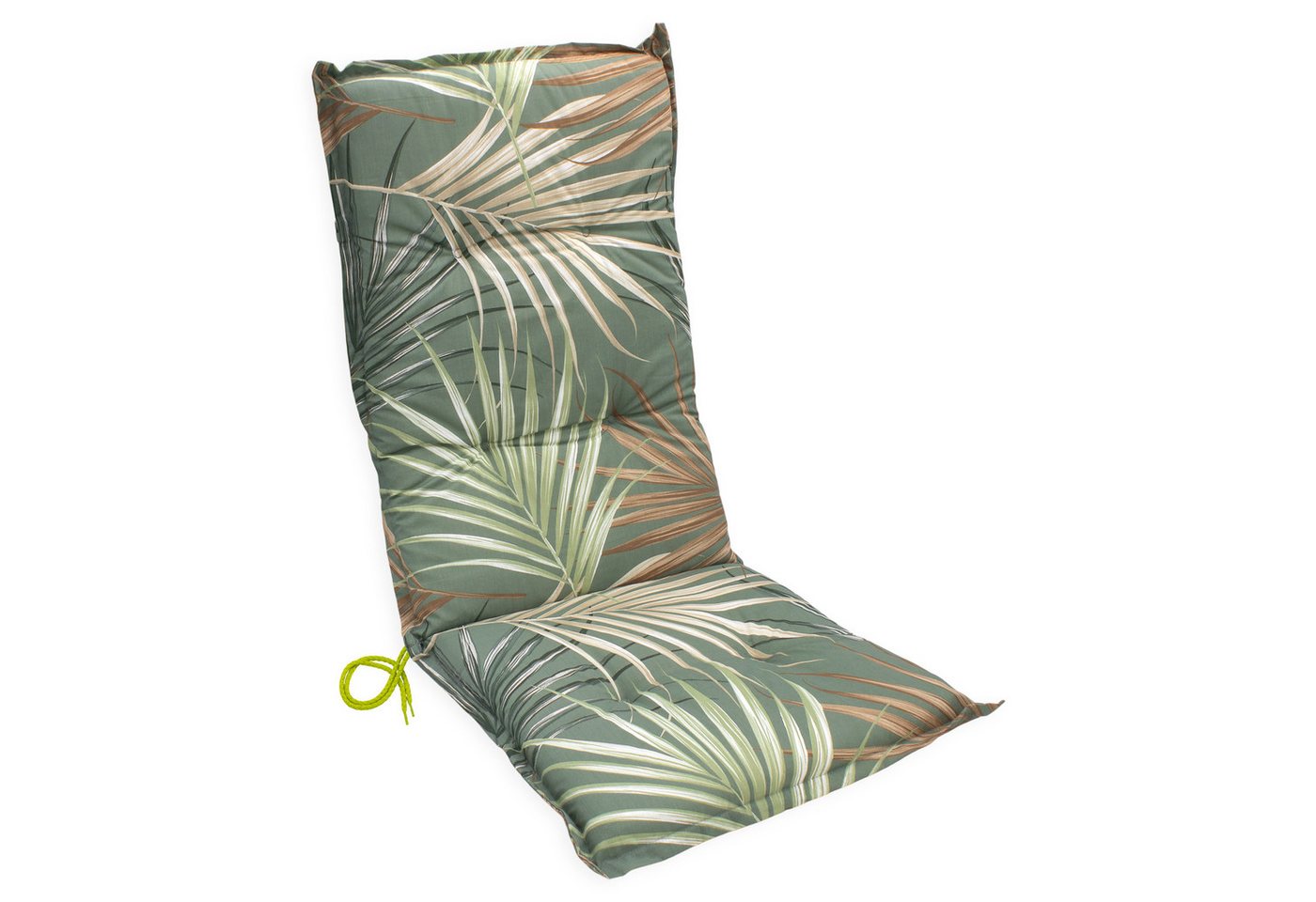 Spetebo Polsterauflage Universal Auflage "Palmen" mit Einstellband Gartenstuhl Kissen, (1 St), mit Eckbändern von Spetebo