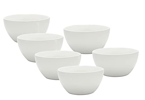 Porzellan Müslischale 600 ml weiß matt - 6er Set - Müslischüssel 600 ml - Dessertschale Obstschale Salatschüssel Schale Müsli Salat Snack Schüssel spülmaschinengeeignet von Spetebo