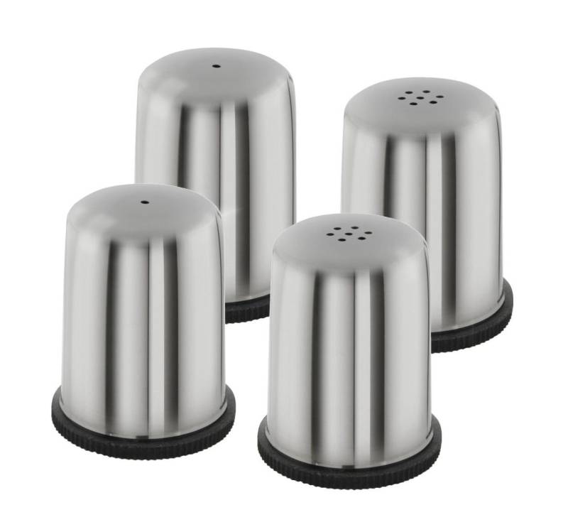 Spetebo Salz- / Pfefferstreuer Edelstahl Salz und Pfeffer Streuer - 2x 2er Set, (Packung, 4-tlg), kleine Gewürz Streuer für den Tisch von Spetebo
