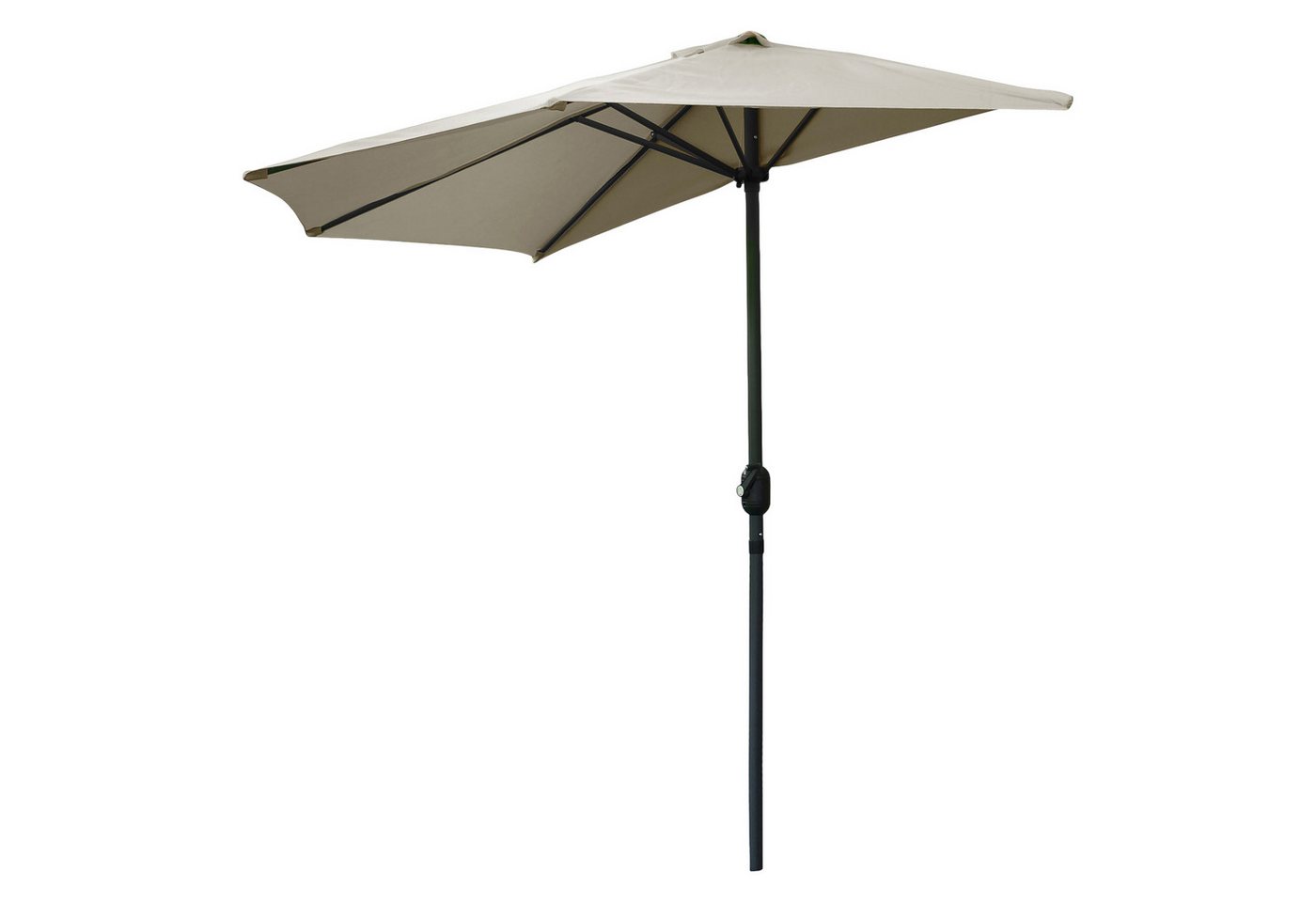 Spetebo Sonnenschirm Sonnenschirm 270 cm mit Kurbel halbrund, LxB: 270x270 cm, Anazhl, Typ, mit Handkurbel Spetebo Sonnenschirm Sonnenschirm 270 cm mit Kurbel halbrund, LxB: 270x270 cm, Anazhl, Typ, mit Handkurbel von Spetebo