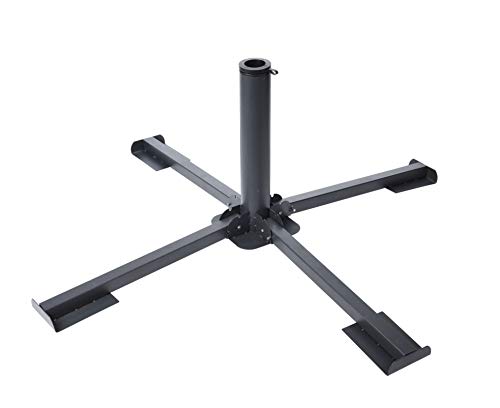 Spetebo Sonnenschirm Ständer für Gehwegplatten 40x40 cm - Metall Platten Ständer - Schirmständer für Schirmstöcke Ø 35/38/44mm von Spetebo