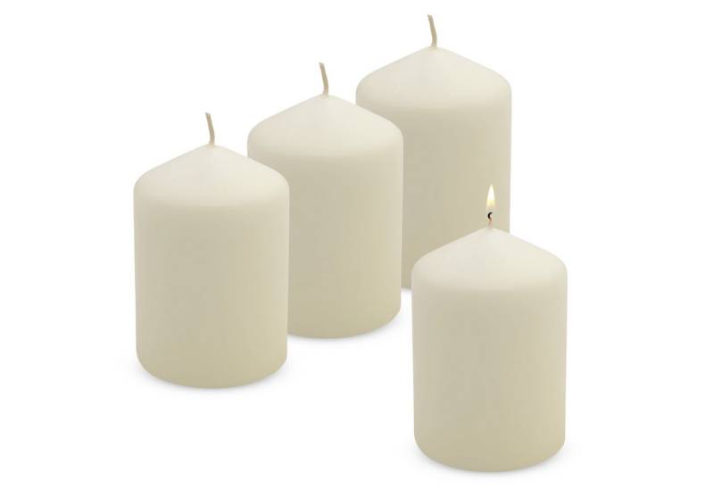 Spetebo Stumpenkerze Echtwachs - creme weiß - Blockkerze für Adventskranz und Laternen (Set, 1-tlg., 1), ideal für selbst gemachte Adventskränze von Spetebo