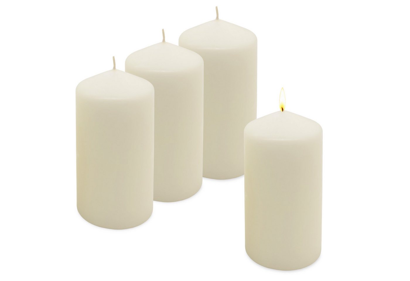 Spetebo Stumpenkerze Echtwachs - creme weiß - Blockkerze für Adventskranz und Laternen (Set, 1-tlg., 1), ideal für selbst gemachte Adventskränze von Spetebo