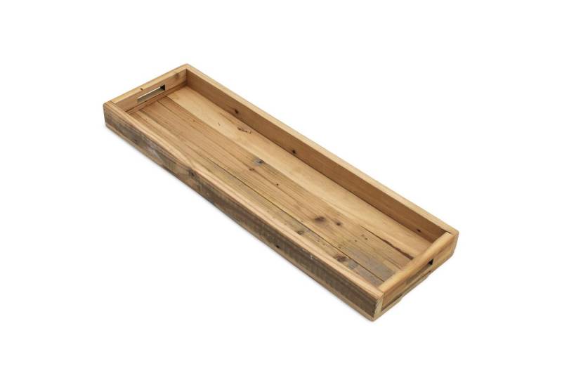 Spetebo Tablett Holz Dekotablett natur mit Rand - 50 x 16 cm, Holz, (Anzahl, 1-tlg., Stück), mit erhöhtem Rand von Spetebo