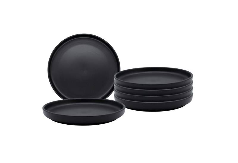 Spetebo Tafelservice Feinkeramik Service schwarz matt - 6er Set (1-tlg), 6 Personen, Feinkeramik, für Backofen und Mikrowelle geeignet von Spetebo