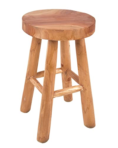 Spetebo Teak Hocker JOLO handgefertigt 29 cm - geölt - Massiver Holzhocker aus Handarbeit - Holz Sitz Hocker Blumen Ständer massiv Natur Spetebo Teak Hocker JOLO handgefertigt 29 cm - geölt - Massiver Holzhocker aus Handarbeit - Holz Sitz Hocker Blumen Ständer massiv Natur von Spetebo