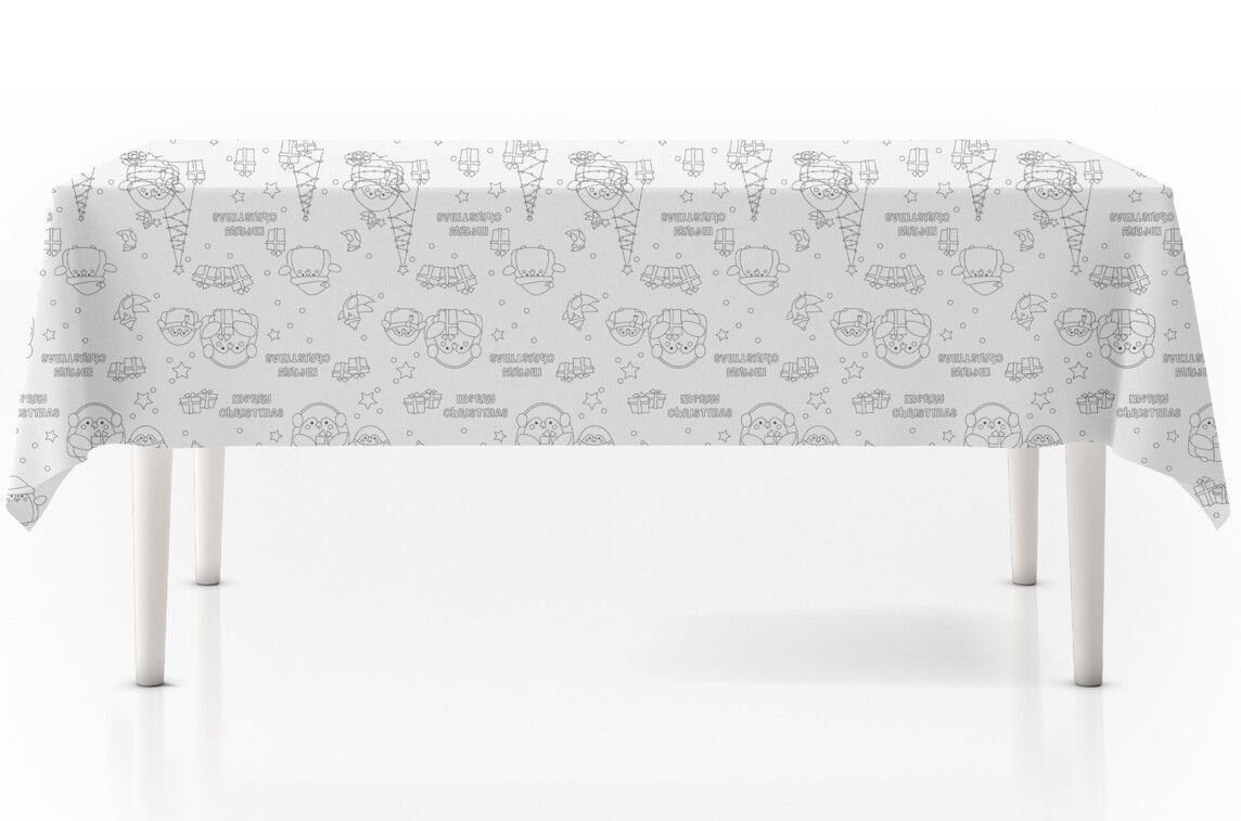 Spetebo Tischdecke Kinder Ausmal-Tischdecke 240 x 135 cm, zum ausmalen von Spetebo