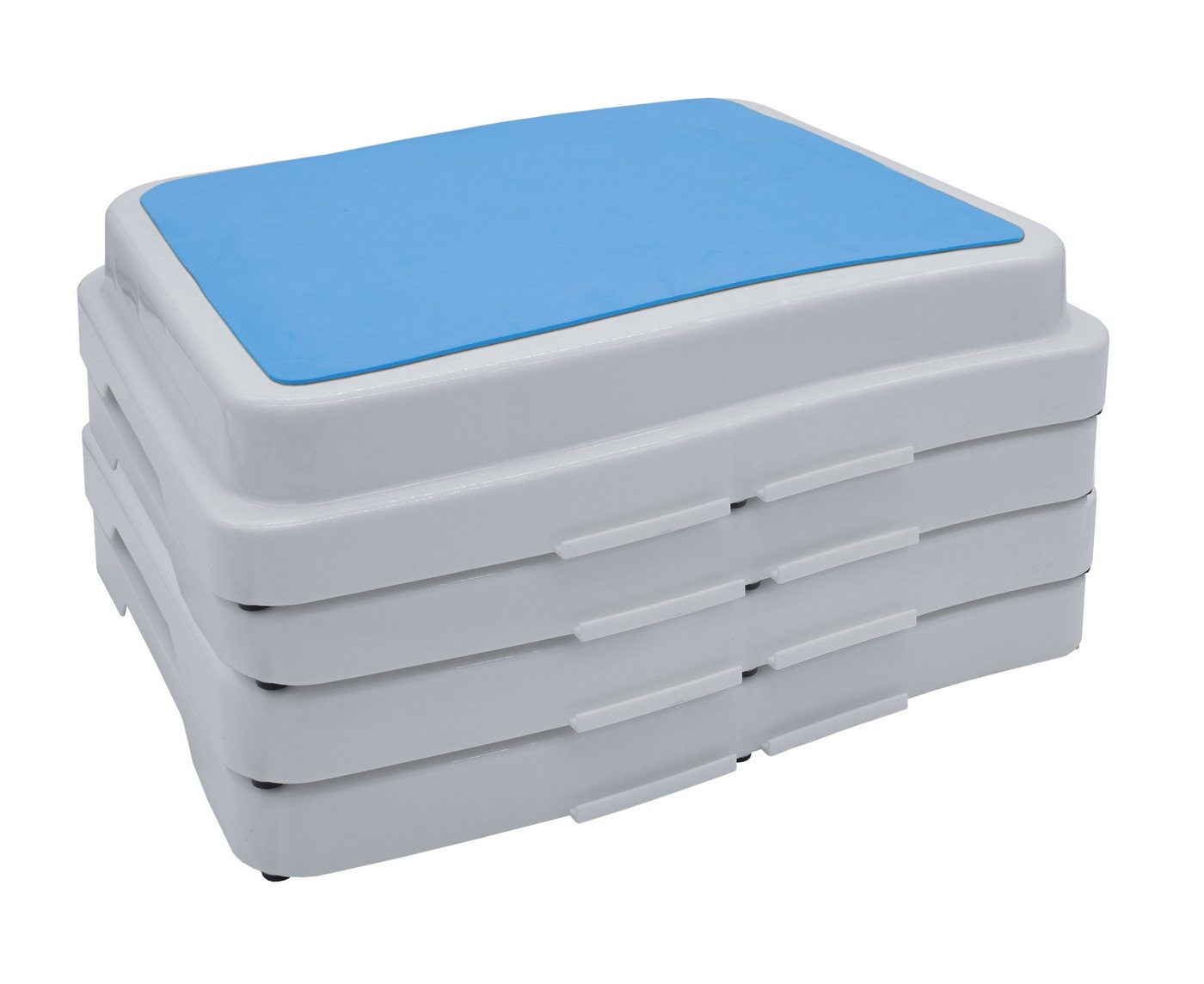 Spetebo Tritthocker Trittstufe stapelbar weiß - 50 x 40 cm (Set, 4 St., 4er), Antirutsch Badezimmer Tritthocker von Spetebo