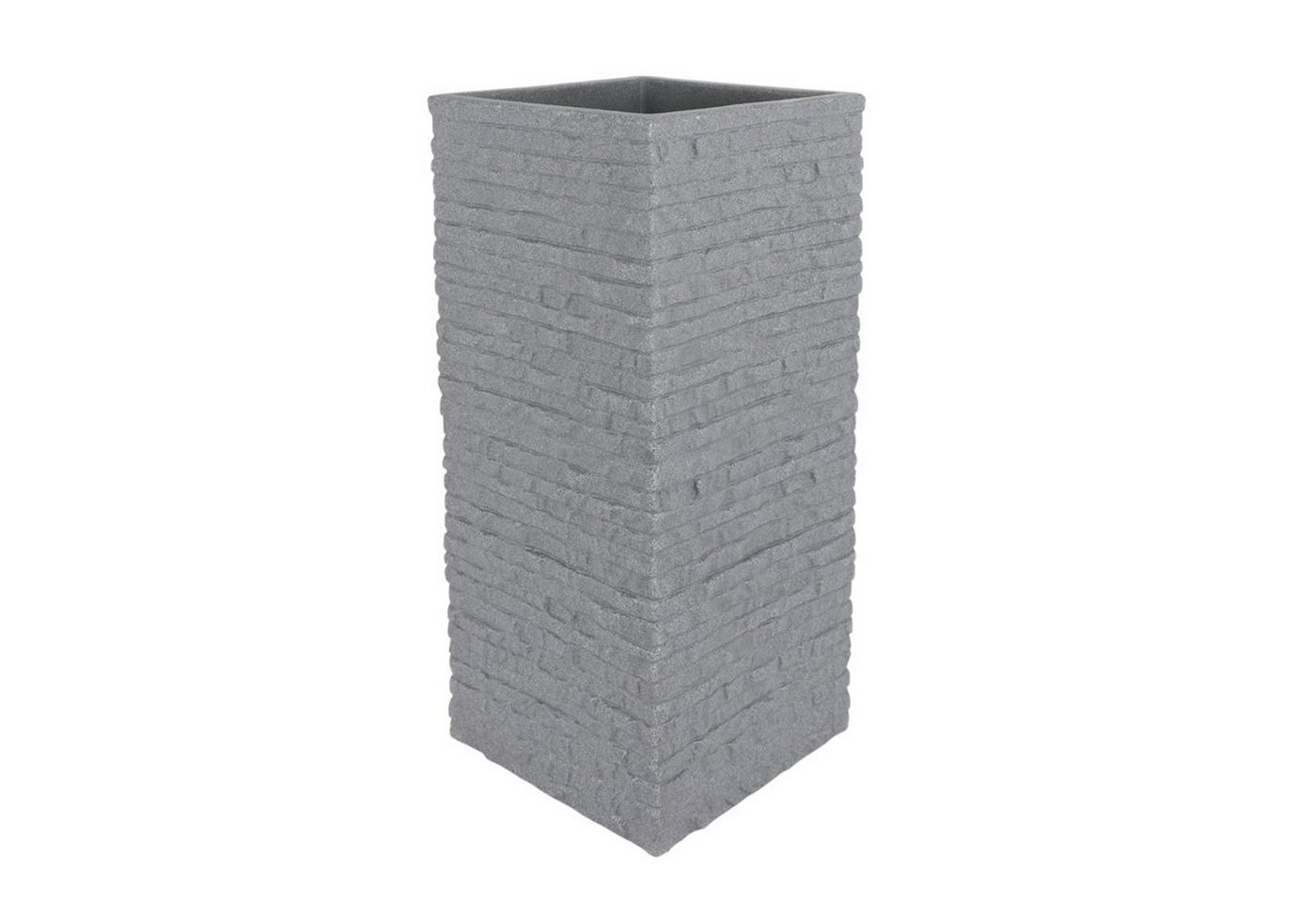 Spetebo Übertopf Kunststoff Kubus Säulentopf in grau - 60 x 26 cm von Spetebo
