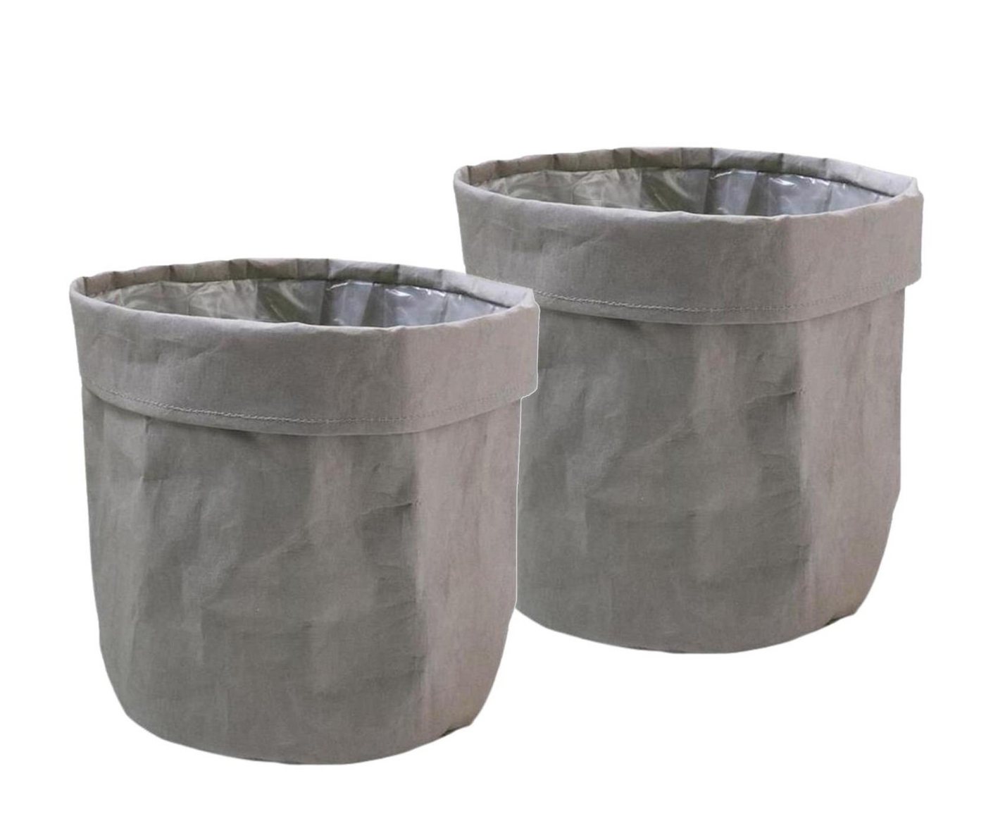 Spetebo Übertopf Papier Blumentopf 32x30 cm - 2er Set Kraftpapier taupe (2er Set, 2 St) von Spetebo