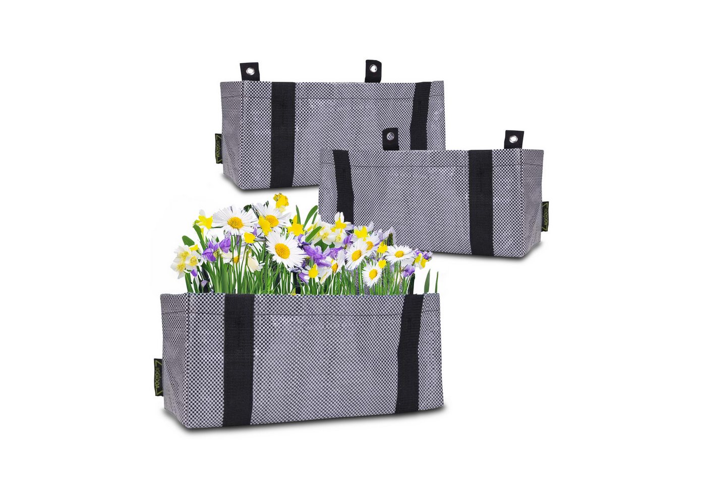 Spetebo Übertopf Pflanzentasche - 3er Set - Blumen Hängetopf 40x17x17 cm (3 St) von Spetebo