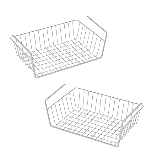 Spetebo Unterregal Hängekorb aus Metall 40 x 26 cm 2er Set - weiß - Aufbewahrungskorb zum Einhängen an Regalböden - Drahtkorb Organizer Korb für Regal Schrank Küche Büro Spetebo Unterregal Hängekorb aus Metall 40 x 26 cm 2er Set - weiß - Aufbewahrungskorb zum Einhängen an Regalböden - Drahtkorb Organizer Korb für Regal Schrank Küche Büro von Spetebo