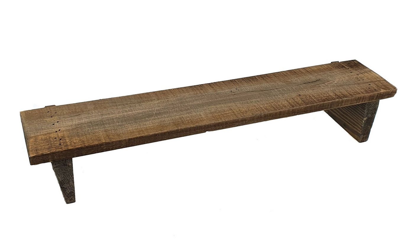 Spetebo Wandregal Wandregal 58 cm mit Beinen - aus altem Holz von Spetebo