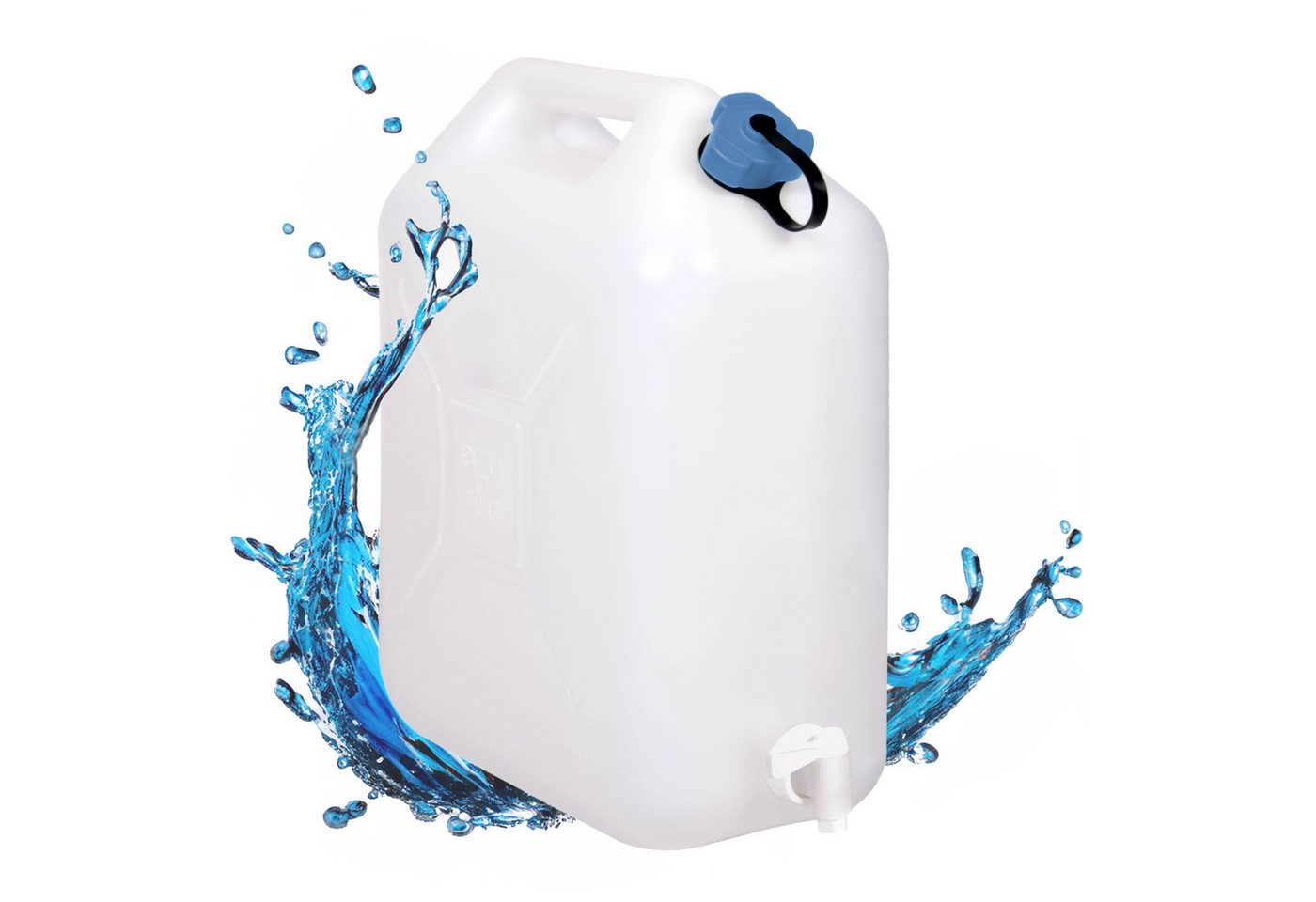 Spetebo Wassertank Kunststoff Wasserkanister mit Zapfhahn - 20 L (Packung, 1 St., 1 tlg), Tragbarer Wassertank für Camping und Reise von Spetebo