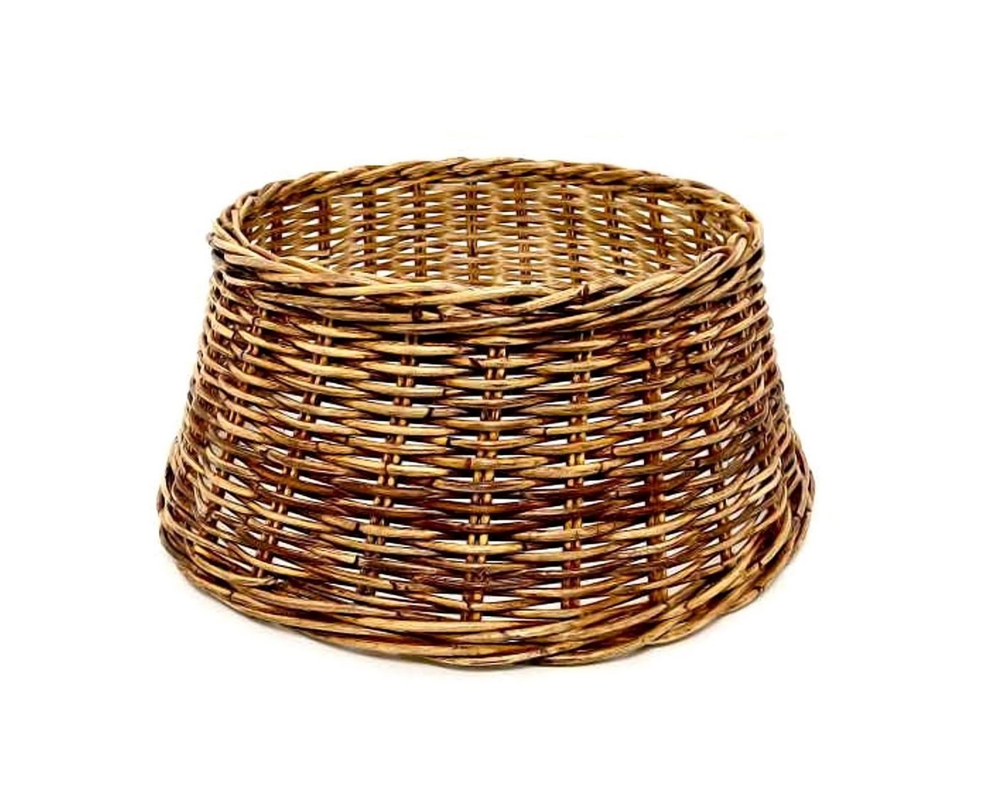 Spetebo Weihnachtsbaumdecke Rattan Weihnachtsbaumrock aus Weide 60 cm - bronze (1-tlg), Abdeckung für den Christbaum Ständer von Spetebo